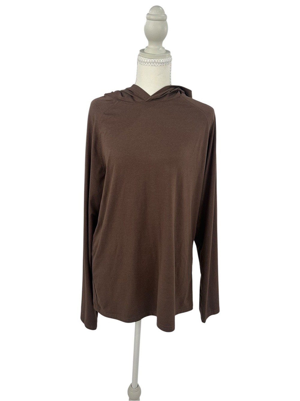 01.ALGO Men’s Hooded Long Sleeve Shirt M Moisture Wicking UPF 40